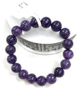 Charoite Bracelet • 11.5 mm size • Code CH-3 • Natural Charoite Round Bracelet • Charoite Jewelry