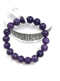 Charoite Bracelet • 11.5 mm size • Code CH-3 • Natural Charoite Round Bracelet • Charoite Jewelry
