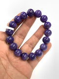 Charoite Bracelet • 12.5 mm size • Code CH-6 • Natural Charoite Round Bracelet • Charoite Jewelry