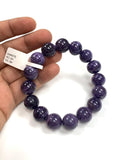 Charoite Bracelet • 13 mm size • Code CH-7 • Natural Charoite Round Bracelet • Charoite Jewelry