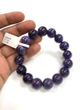 Charoite Bracelet • 13 mm size • Code CH-7 • Natural Charoite Round Bracelet • Charoite Jewelry