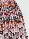 Spinel Faceted Drops Briolette - 4.5x6.5-8 mm Size - AAA Quality - 8 Inch Length- Multi Spinel Faceted Drop Beads