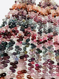 Spinel Faceted Drops Briolette - 3-3.5x5.5-6 mm Size - AAA Quality - 8 Inch Length- Multi Spinel Faceted Drop Beads