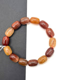 Multi Rutile Bracelet •Size 10X14 mm • Code #D2• AAA Quality •Weight 33.5 gm. Natural Rutilated Quartz Bracelet, barrel shape