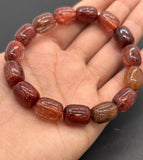 Red Rutile Bracelet •10x13 mm Size • Code #D5• AAA Quality •Weight 35 gm. Natural Rutilated Quartz Bracelet