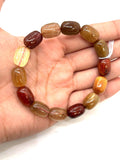 Multi Rutile Bracelet •10x13mm Size • Code #D7• AAA Quality •Weight 34.6 gm. Natural Rutilated Quartz Bracelet