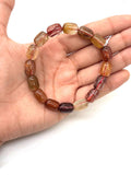 Multi Rutile Bracelet •9x12mm Size • Code #D9• AAA Quality •Weight 28.3 gm. Natural Rutilated Quartz Bracelet