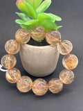 Golden Rutile Bracelet • 19 mm Size • Code J3 • Weight 122 gm - 4A Quality • Natural Rutilated Quartz Bracelet