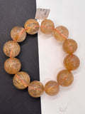 Golden Rutile Bracelet • 19-20 mm Size • Code J5 • Weight 119 gm - 4A Quality • Natural Rutilated Quartz Bracelet