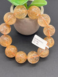 Golden Rutile Bracelet • 19-20 mm Size • Code J5 • Weight 119 gm - 4A Quality • Natural Rutilated Quartz Bracelet
