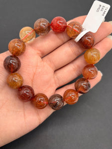 Multi Rutile Bracelet •14 mm Size • Code #M20• AAA Quality •Weight 63.7 gm. Natural Rutilated Quartz Bracelet