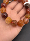 Multi Rutile Bracelet •14 mm Size • Code #M22• AAA Quality •Weight 62 gm. Natural Rutilated Quartz Bracelet