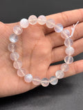 Moonstone Round 9MM Bracelet- Length 7.5 Inches - AAA Quality - Blue Fire Beads - Natural Moonstone Bracelet