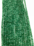 Green aventurine faceted Heishi 6.5/ 7 mm - AAA Quality- Faceted heishi/ Tyre beads - Length 14 Inch