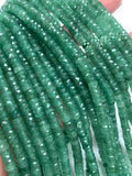 Green aventurine faceted Heishi 6.5/ 7 mm - AAA Quality- Faceted heishi/ Tyre beads - Length 14 Inch
