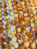 10/ 12 mm Spiny Oyster Heart Beads • 16 Inch length • AAA Quality • Natural Spiny Oyster Orange Color • Origin Mexico