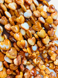 10/ 12 mm Spiny Oyster Heart Beads • 16 Inch length • AAA Quality • Natural Spiny Oyster Orange Color • Origin Mexico