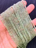 Green Apatite Cube Beads 2.5 mm size - Length 39 cm - AAA Quality- Natural Green Apatite Box Cube Faceted Beads