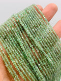 Green Apatite Cube Beads 2.5 mm size - Length 39 cm - AAA Quality- Natural Green Apatite Box Cube Faceted Beads
