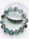 Moss Aquamarine Bracelet • 15.80 mm Size • Code M31 • AAAA Quality • Natural Aquamarine Round Bracelet