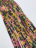 Tourmaline Roundel Beads 6 mm size - AA Quality - 40 cm Length - Natural Tourmaline Rondelle Beads