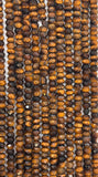 4mm Tiger Eye Roundel Faceted Beads 40 cm Length AAA quality - Natural Tiger Eye Beads