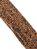 4mm Tiger Eye Roundel Faceted Beads 40 cm Length AAA quality - Natural Tiger Eye Beads