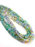 Green Ethiopian Opal Roundel Beads 3 MM size, 16 Inch Strand, AAA Quality,- Ethiopian opal heated color.