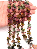 Tourmaline pear shape Beads - 5x7 mm Size - AAA Quality - Natural Multi Tourmaline Briolette. length 8"