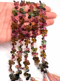 Tourmaline pear shape Beads - 5x7 mm Size - AAA Quality - Natural Multi Tourmaline Briolette. length 8"