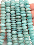 8-15mm Amazonite Roundel graduated . Length in 14" Amazonite - AAA quality Natural Amazonite beads