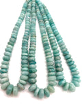8-15mm Amazonite Roundel graduated . Length in 14" Amazonite - AAA quality Natural Amazonite beads