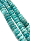 Amazonite Roundel 12mm Beaded. CODE 1 . Length in 14 Inch, Amazonite AAA quality Natural Amazonite beads