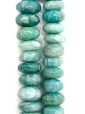 13 mm Amazonite Roundel Beaded. CODE 2 . Length in 14", Amazonite AAA quality Natural Amazonite beads