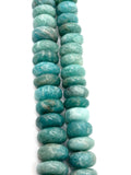 13 mm Amazonite Roundel Beaded. CODE 2 . Length in 14", Amazonite AAA quality Natural Amazonite beads
