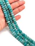 Amazonite Roundel 9mm ,CODE 3 . Length in 14 Inch , Amazonite Bbeads AAA quality Natural Amazonite.