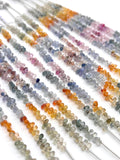 Multi sapphire faceted Drop 2.5X3.5 mm Size - AAA Quality - 6 Inch length - Natural Multi sapphire Briolette