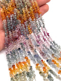 Multi sapphire faceted Drop 2.5X3.5 mm Size - AAA Quality - 6 Inch length - Natural Multi sapphire Briolette