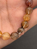 Multi Rutile Bracelet • 8.50 mm Size • Code #M5• AAA Quality •Weight 20.1 gm. Natural Rutilated Quartz Bracelet