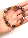 Multi Rutile Bracelet • 8.50 mm Size • Code #M5• AAA Quality •Weight 20.1 gm. Natural Rutilated Quartz Bracelet