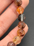 Multi Rutile Bracelet • 8 mm Size • Code #M2• AAA Quality •Weight 15.3 gm. Natural Rutilated Quartz Bracelet