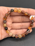 Multi Rutile Bracelet • 8 mm Size • Code #M2• AAA Quality •Weight 15.3 gm. Natural Rutilated Quartz Bracelet