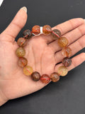 Multi Rutile Bracelet • 14 mm Size • Code #M15• AAA Quality •Weight 62 gm. Natural Rutilated Quartz Bracelet