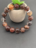 Multi Rutile Bracelet • 14 mm Size • Code #M14• AAA Quality •Weight 67.4 gm. Natural Rutilated Quartz Bracelet