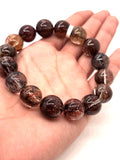 Multi Rutile Bracelet • 14 mm Size • Code #M14• AAA Quality •Weight 67.4 gm. Natural Rutilated Quartz Bracelet