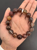 Multi Rutile Bracelet • 14 mm Size • Code #M14• AAA Quality •Weight 67.4 gm. Natural Rutilated Quartz Bracelet