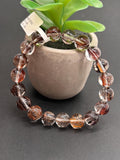 Multi Rutile Bracelet • 10.50 mm Size • Code #M8• AAA Quality •Weight 32.4 gm. Natural Rutilated Quartz Bracelet