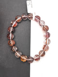 Multi Rutile Bracelet • 10.50 mm Size • Code #M8• AAA Quality •Weight 32.4 gm. Natural Rutilated Quartz Bracelet