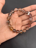 Multi Rutile Bracelet • 10.50 mm Size • Code #M8• AAA Quality •Weight 32.4 gm. Natural Rutilated Quartz Bracelet