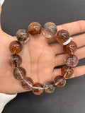 Multi Rutile Bracelet • 16 mm Size • Code #M16• AAA Quality •Weight 87.8 gm. Natural Rutilated Quartz Bracelet